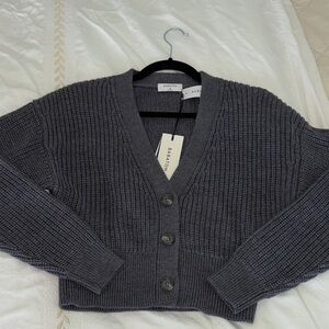 Babaton Charcoal Cardigan Sweater